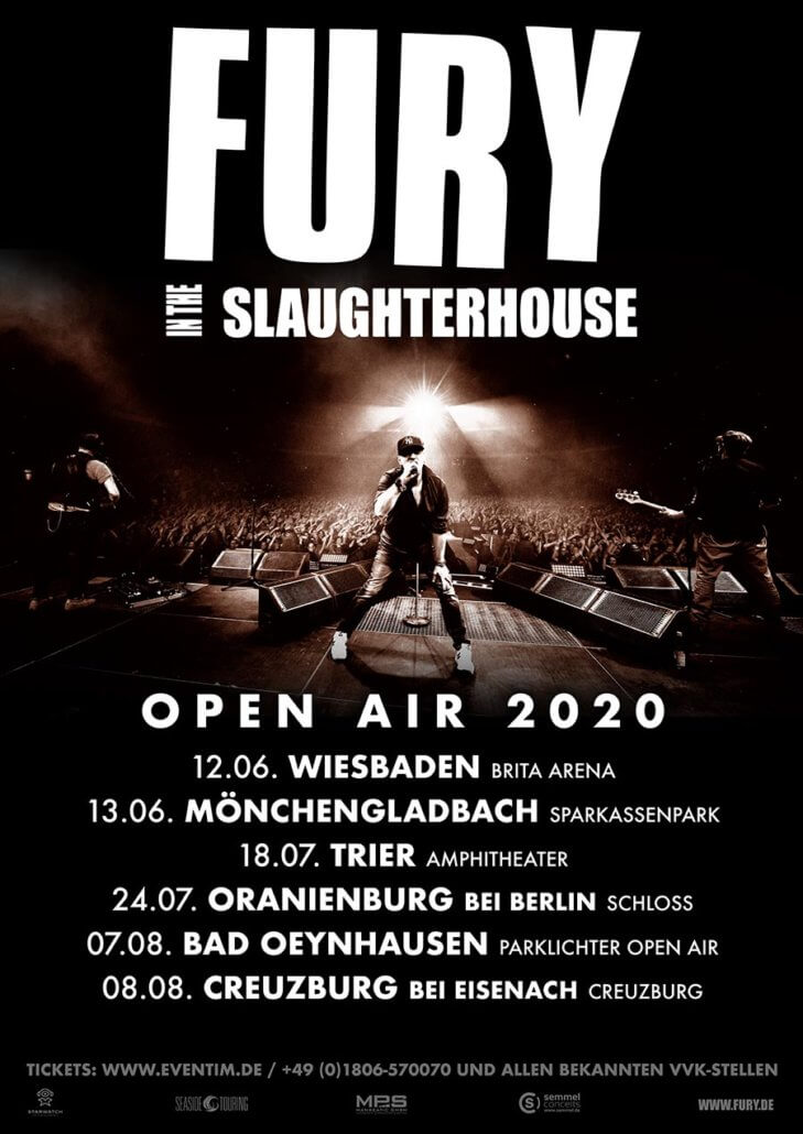 Fury In The Slaughterhouse Tour 2025 Deutschland Fury In The Slaughterhouse
